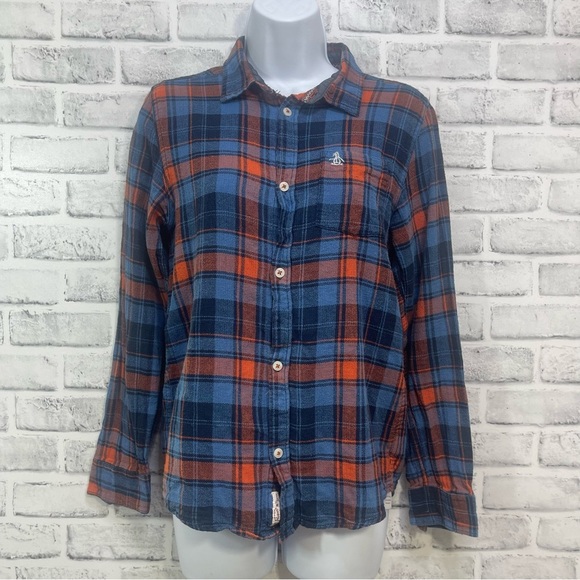 Original Penguin Plaid Button Up Shirt Large - Picture 1 of 9
